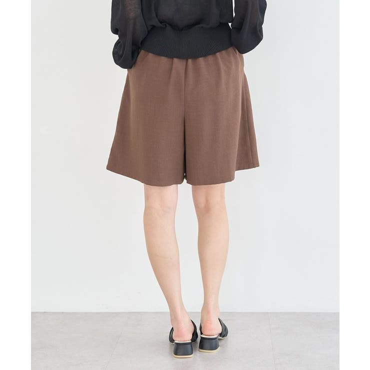 【セットアップ対応】ウエストリボンバミューダパンツ | earth music&ecology  | 詳細画像4 