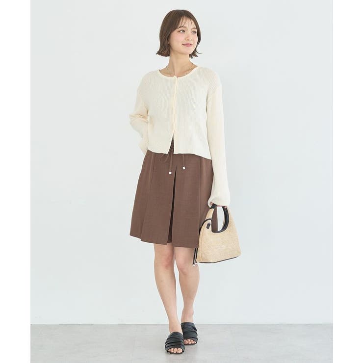 【セットアップ対応】ウエストリボンバミューダパンツ | earth music&ecology  | 詳細画像8 