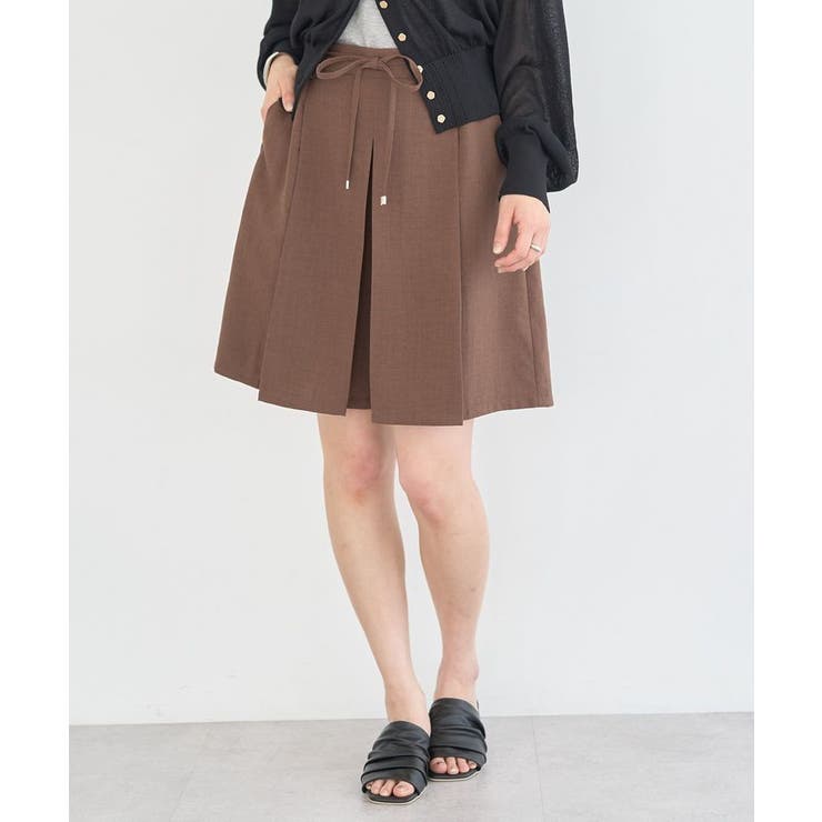 ブラウン | 【セットアップ対応】ウエストリボンバミューダパンツ | earth music&ecology 