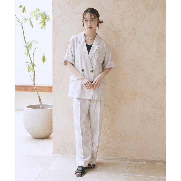 【セットアップ対応】リネンライクリラックスパンツ | earth music&ecology  | 詳細画像11 