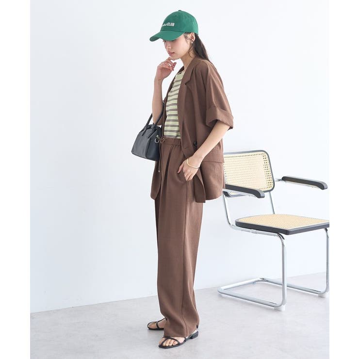 【セットアップ対応】リネンライクリラックスパンツ | earth music&ecology  | 詳細画像18 