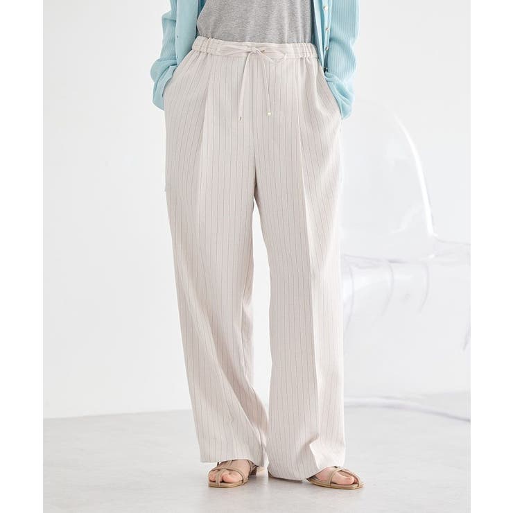 【セットアップ対応】リネンライクリラックスパンツ | earth music&ecology  | 詳細画像2 