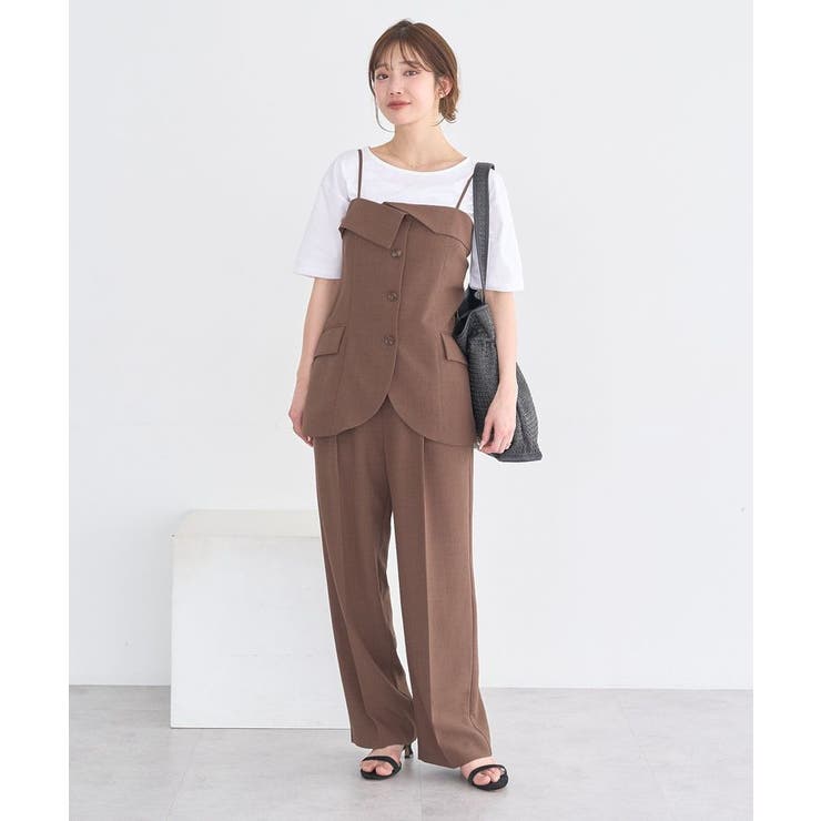 【セットアップ対応】リネンライクリラックスパンツ | earth music&ecology  | 詳細画像22 