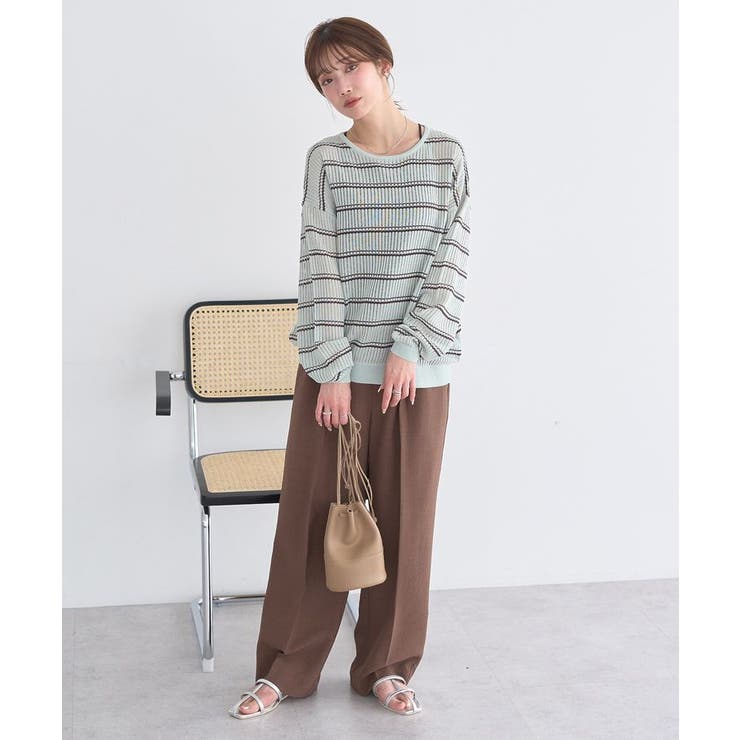 【セットアップ対応】リネンライクリラックスパンツ | earth music&ecology  | 詳細画像23 