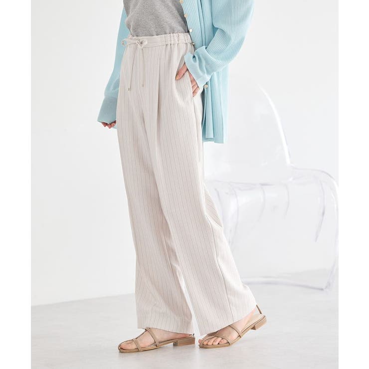 【セットアップ対応】リネンライクリラックスパンツ | earth music&ecology  | 詳細画像3 