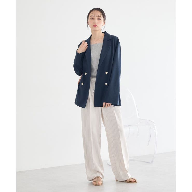 【セットアップ対応】リネンライクリラックスパンツ | earth music&ecology  | 詳細画像8 