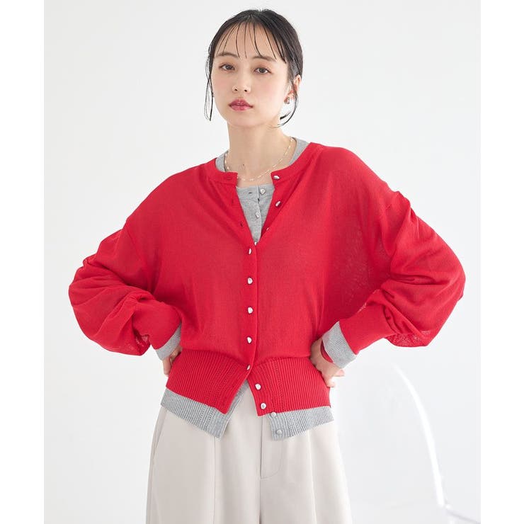 【接触冷感】ボタンアソートクルーネックカーディガン | earth music&ecology  | 詳細画像11 