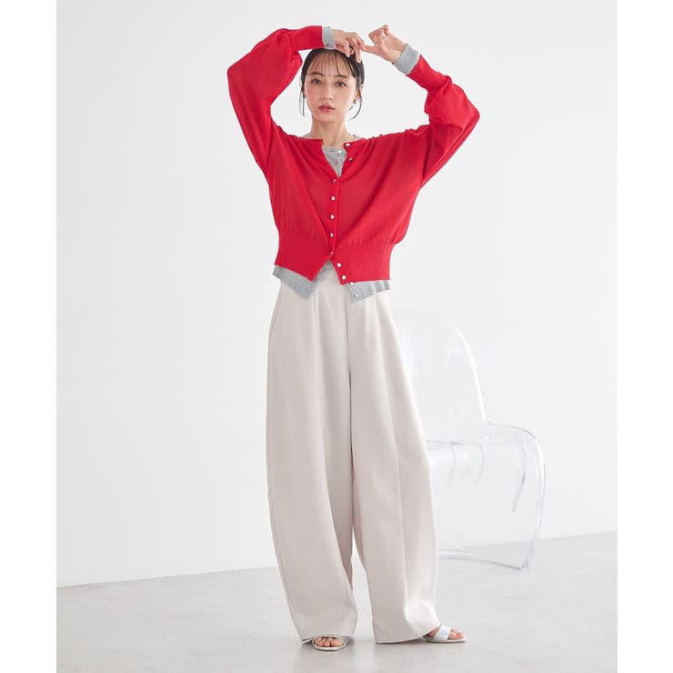 【接触冷感】ボタンアソートクルーネックカーディガン | earth music&ecology  | 詳細画像12 