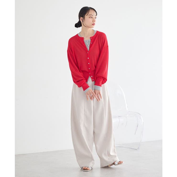 【接触冷感】ボタンアソートクルーネックカーディガン | earth music&ecology  | 詳細画像13 