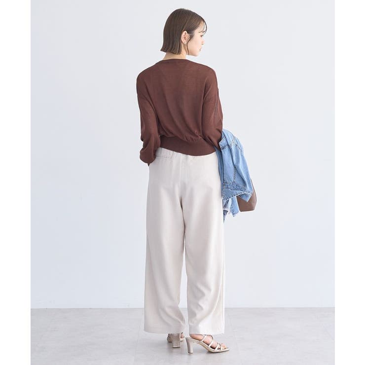 【接触冷感】ボタンアソートクルーネックカーディガン | earth music&ecology  | 詳細画像19 