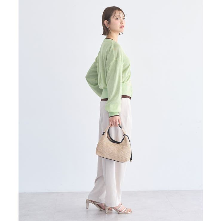 【接触冷感】ボタンアソートクルーネックカーディガン | earth music&ecology  | 詳細画像23 