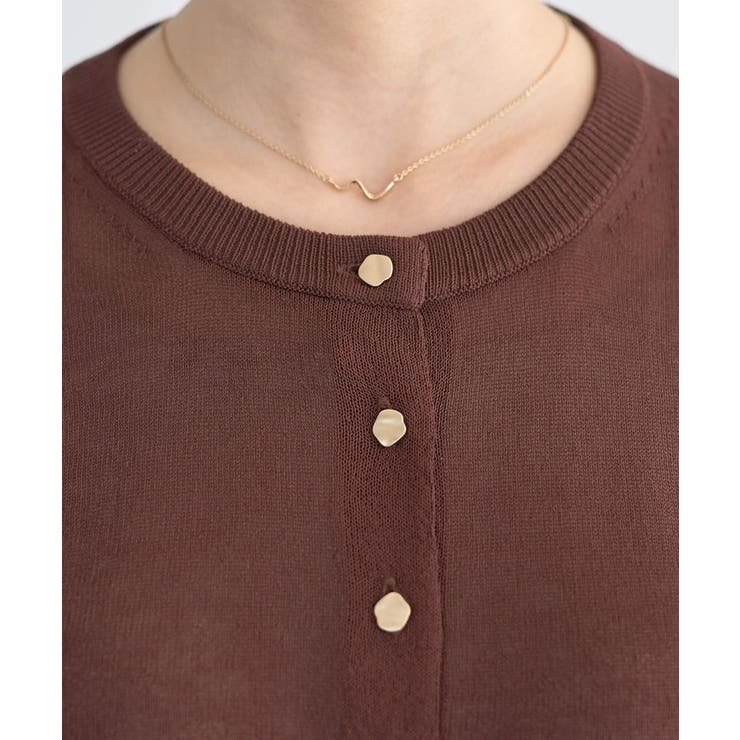【接触冷感】ボタンアソートクルーネックカーディガン | earth music&ecology  | 詳細画像34 