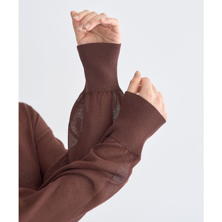 【接触冷感】ボタンアソートクルーネックカーディガン | earth music&ecology  | 詳細画像35 