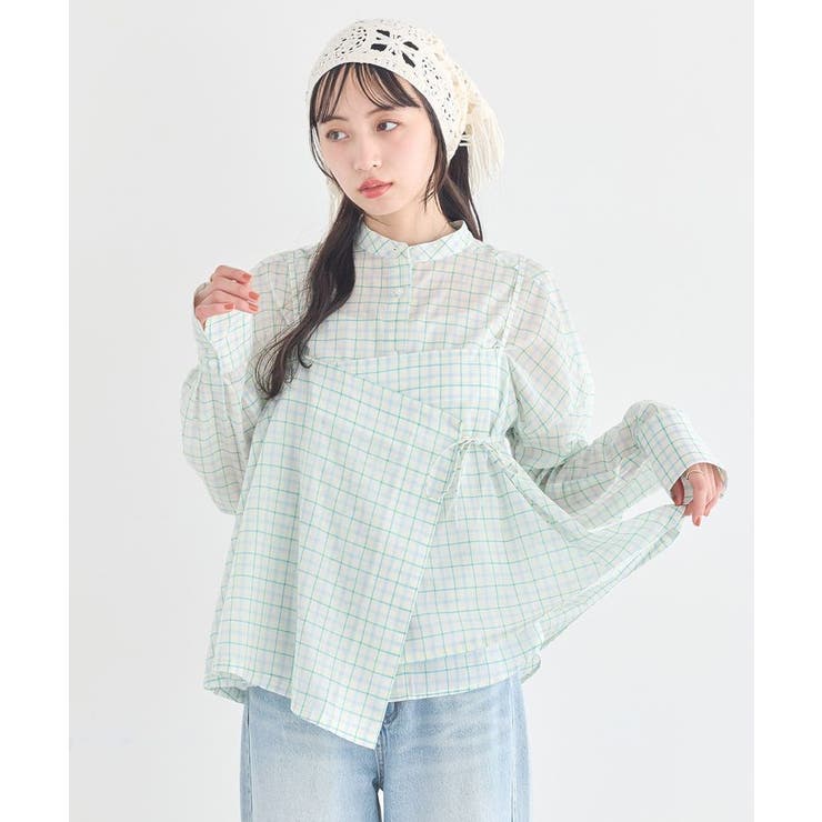 SET2点エプロンライクビスチェ＋シャツ | earth music&ecology  | 詳細画像3 