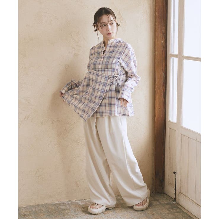 SET2点エプロンライクビスチェ＋シャツ | earth music&ecology  | 詳細画像22 