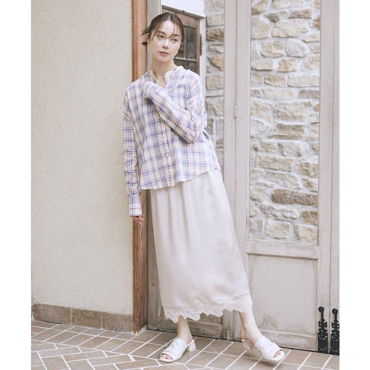 SET2点エプロンライクビスチェ＋シャツ | earth music&ecology  | 詳細画像25 