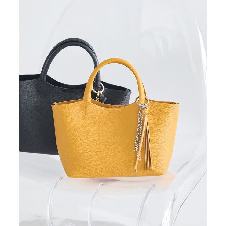 イエロー | 【軽量】チャーム付きミニトートバッグ | earth music&ecology 