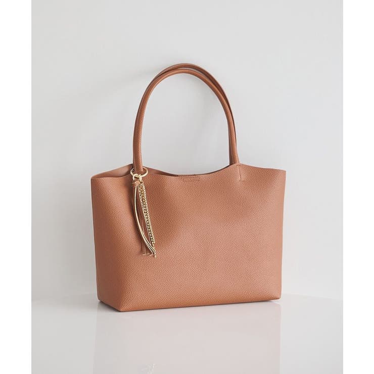 キャメル | 【軽量】チャーム付きトートバッグ | earth music&ecology 