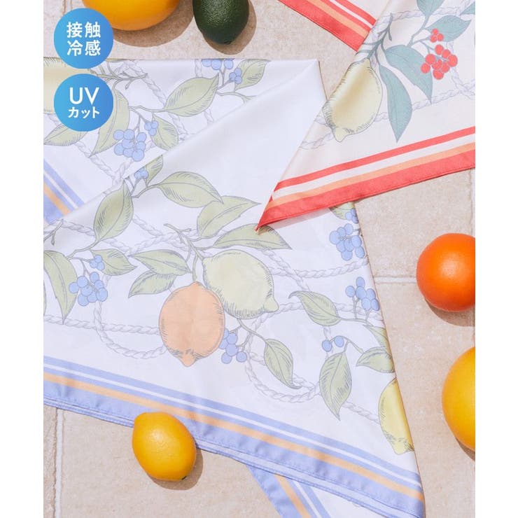 【接触冷感】UV対策フルーツ柄スカーフ | earth music&ecology  | 詳細画像3 