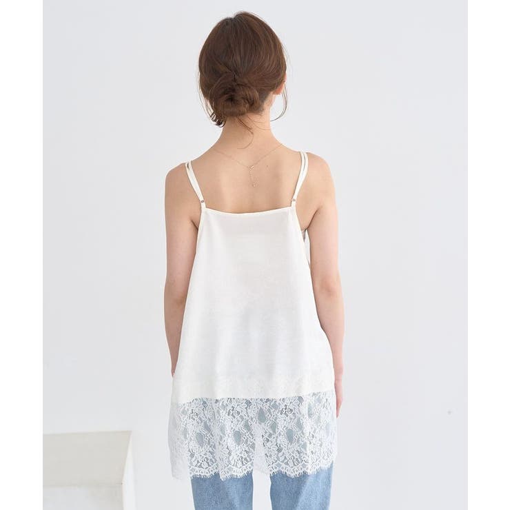 【一部WEB限定】レーストリムキャミソール | earth music&ecology  | 詳細画像6 