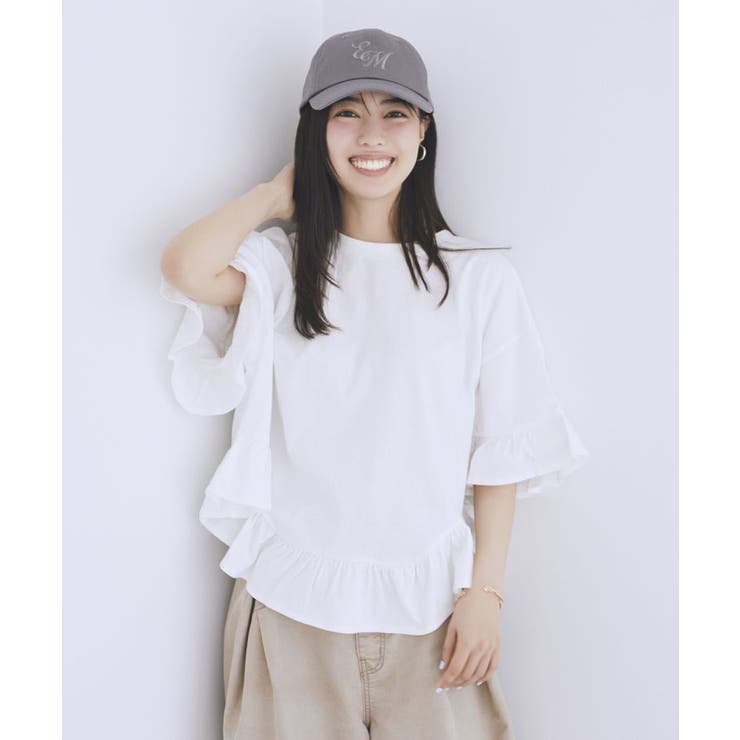 ピグメントフリルTシャツ | earth music&ecology  | 詳細画像13 