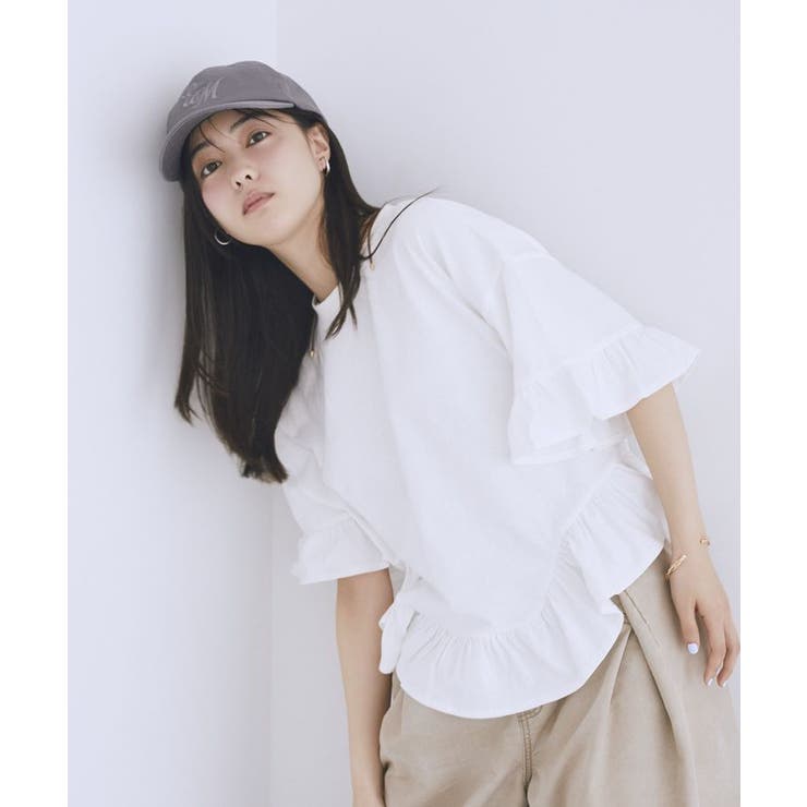ピグメントフリルTシャツ | earth music&ecology  | 詳細画像14 