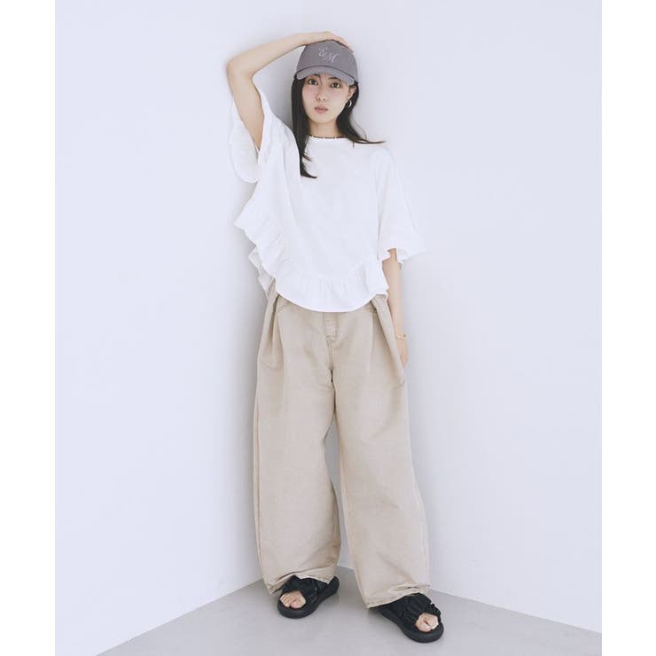 ピグメントフリルTシャツ | earth music&ecology  | 詳細画像15 