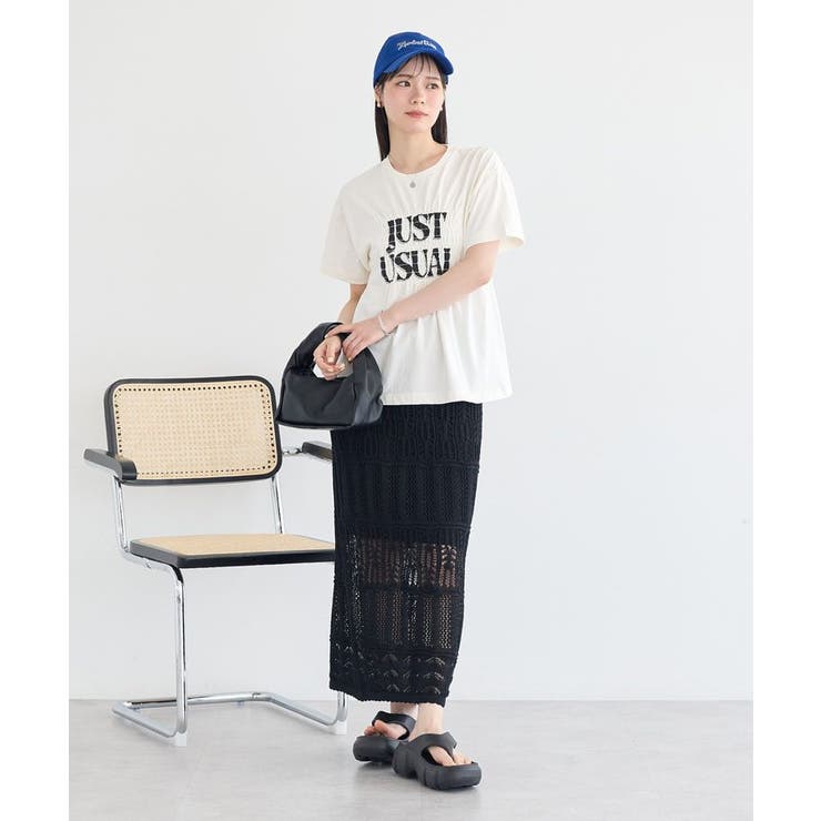 シャーリングロゴTシャツ | earth music&ecology  | 詳細画像10 