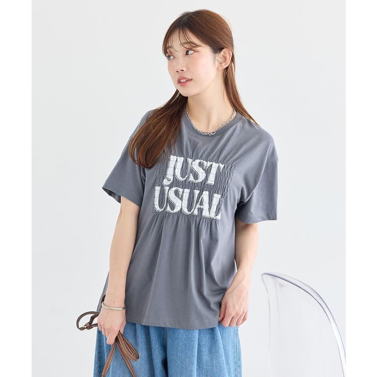 シャーリングロゴTシャツ | earth music&ecology  | 詳細画像2 