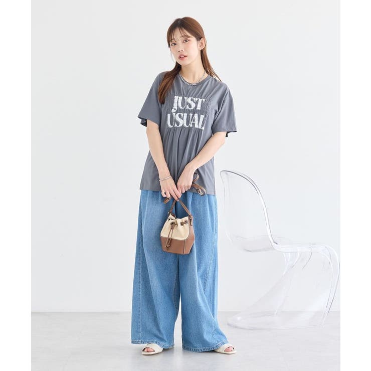 シャーリングロゴTシャツ | earth music&ecology  | 詳細画像3 