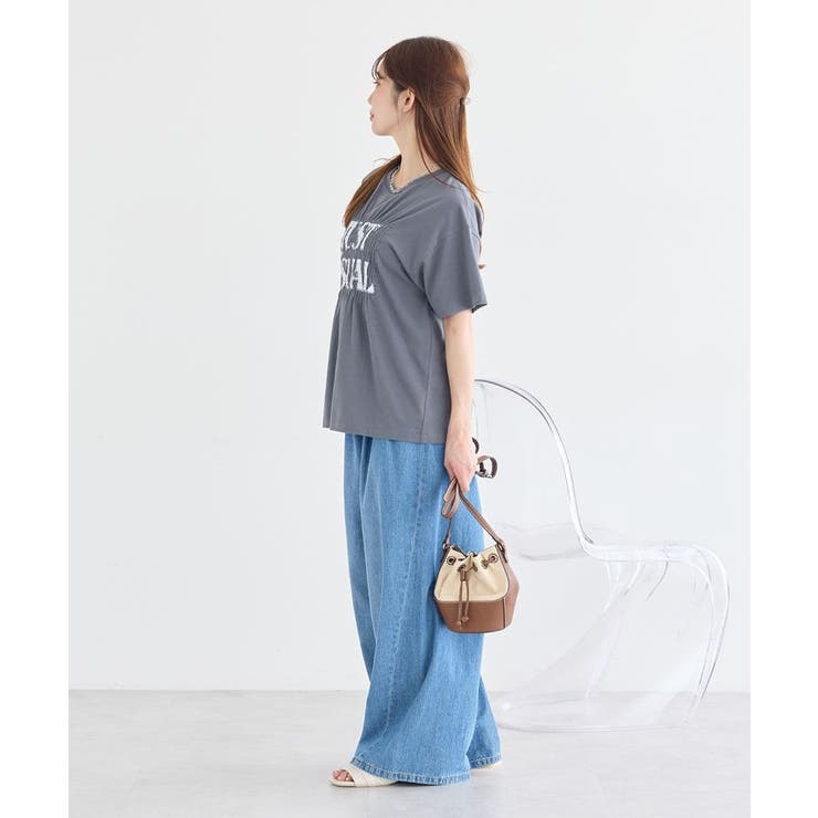 シャーリングロゴTシャツ | earth music&ecology  | 詳細画像4 