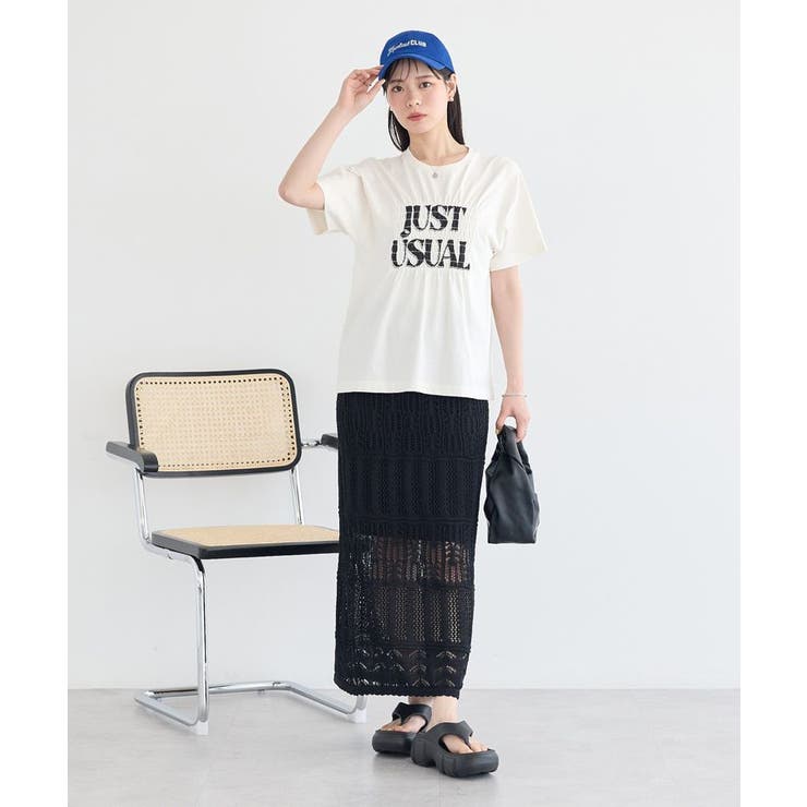 シャーリングロゴTシャツ | earth music&ecology  | 詳細画像9 