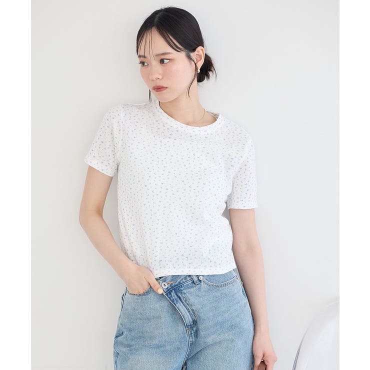 アイレットミニ裏毛Tシャツ | earth music&ecology  | 詳細画像9 