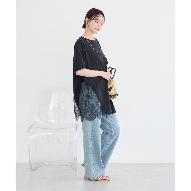 アシメレースビッグTシャツ | earth music&ecology  | 詳細画像11 
