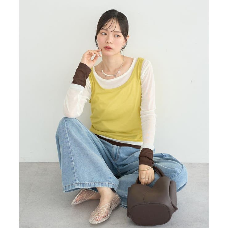 SET2点ハイショクシアータンクトップ+ロンT | earth music&ecology  | 詳細画像14 