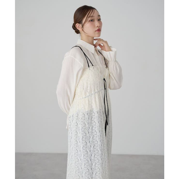 起毛レースキャミワンピース | earth music&ecology  | 詳細画像11 