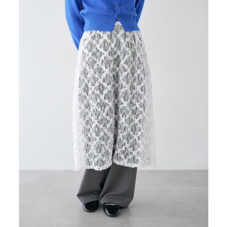 2wayフラワーチュールワンピース&スカート | earth music&ecology  | 詳細画像14 