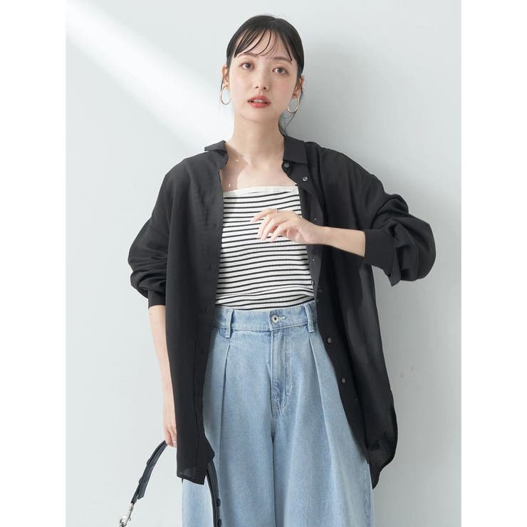 ブラック | シアーシャツ | earth music&ecology