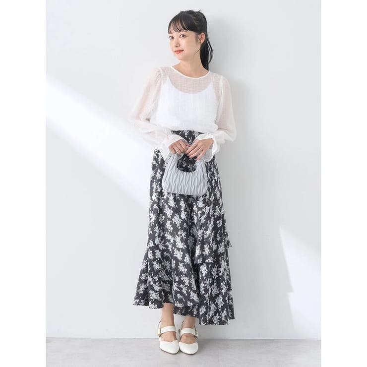 UNMINOU アンミヌ キャンディスリーブフリルトップス（WHITE) UNMINOU キャンディスリーブフリルトップス(WHITE)