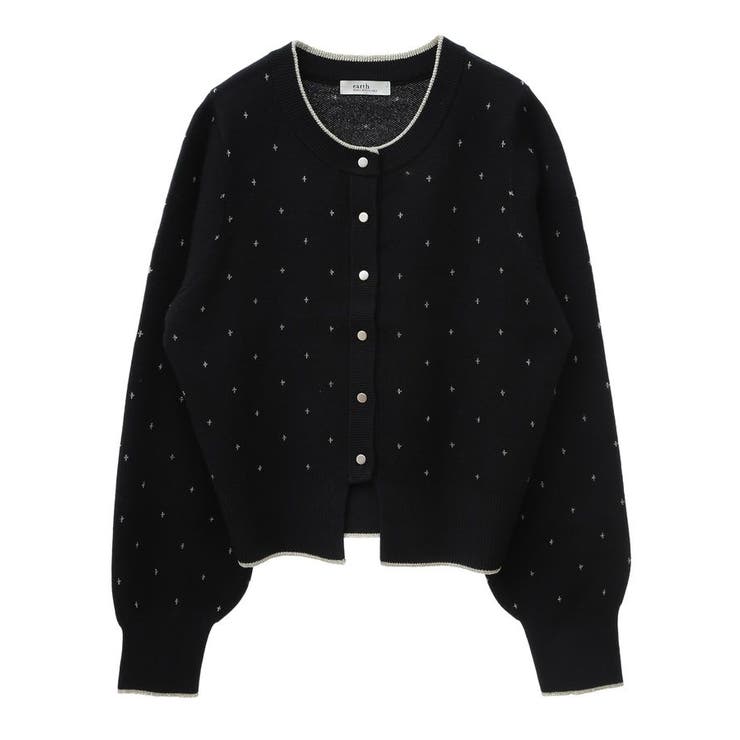 ラメジャカードカーディガン[品番：EMEW0045833]｜earth