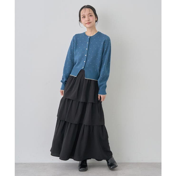 ラメジャカードカーディガン[品番：EMEW0045833]｜earth