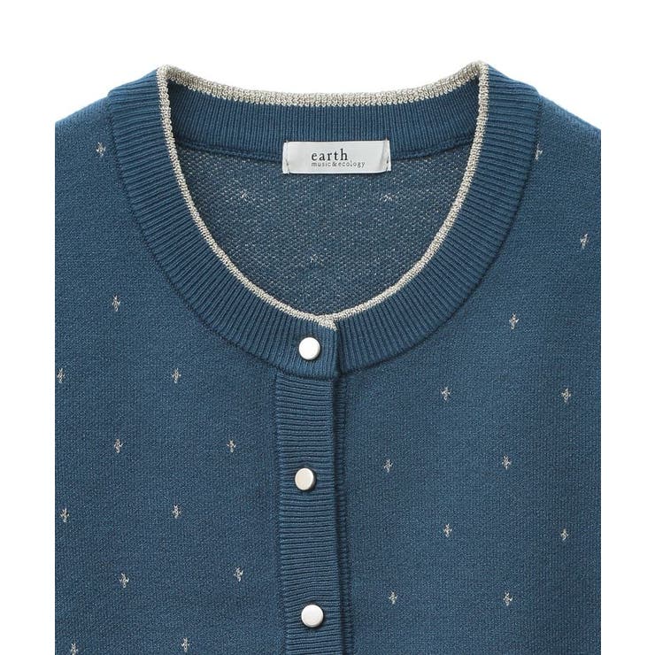ラメジャカードカーディガン[品番：EMEW0045833]｜earth