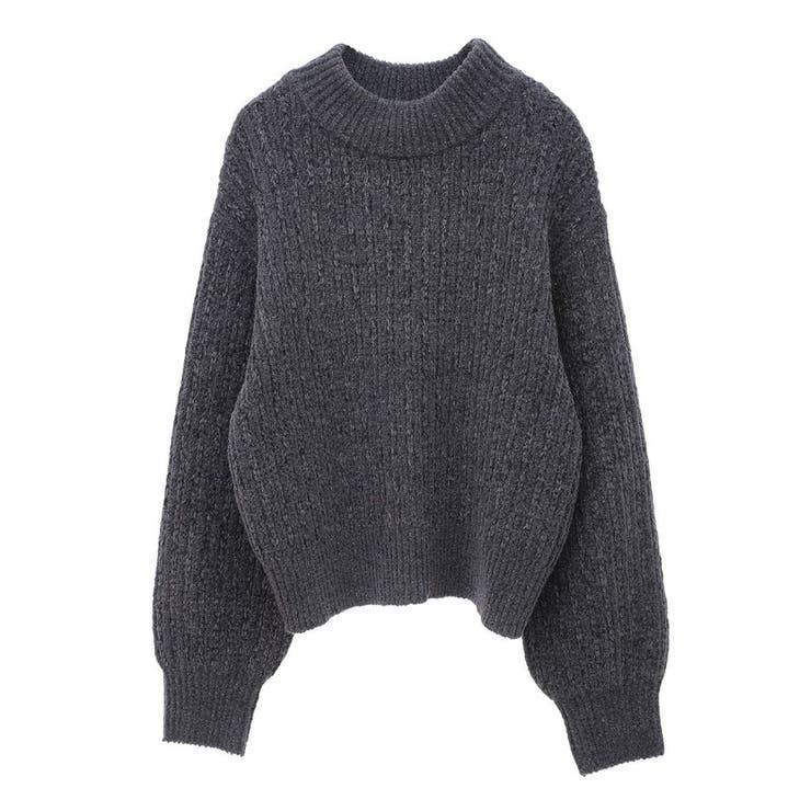 チャコールグレー | 透かしベロアモールプルオーバー | earth music&ecology 