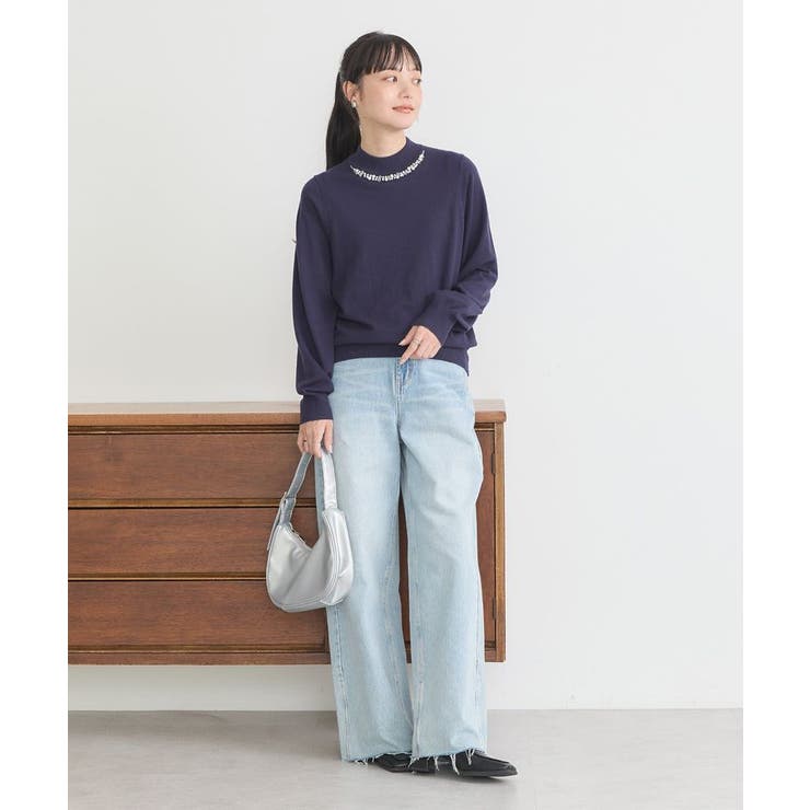 パール&ビジューハイネックプルオーバー | earth music&ecology  | 詳細画像17 