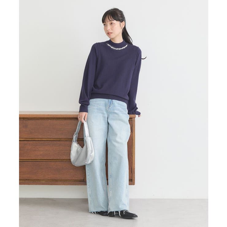 パール&ビジューハイネックプルオーバー | earth music&ecology  | 詳細画像18 