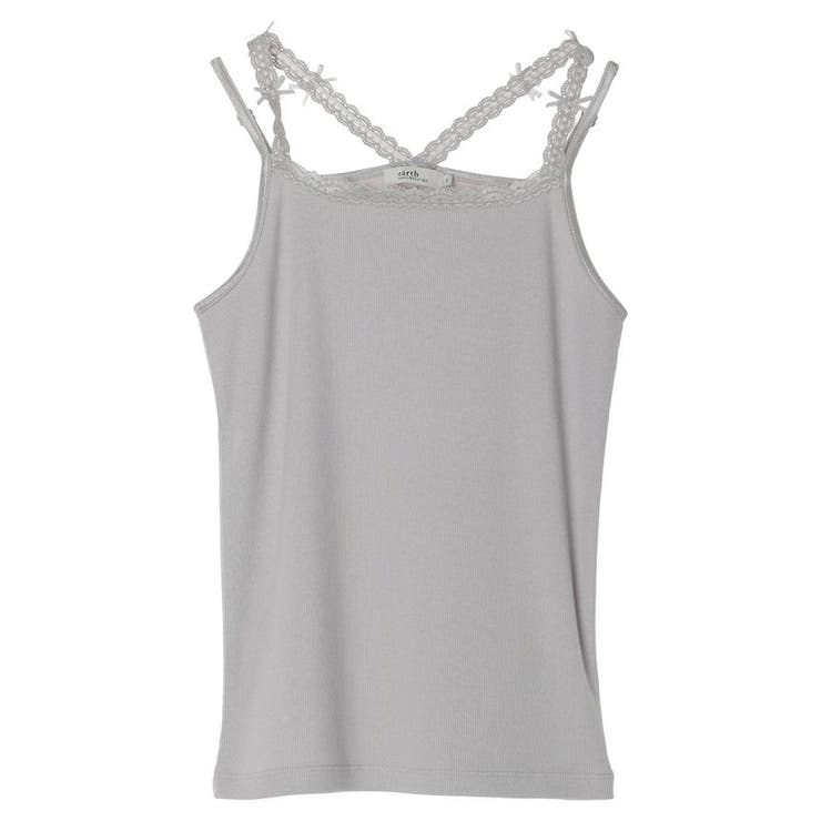 ライトグレー | リボンホルターネックキャミソール | earth music&ecology 