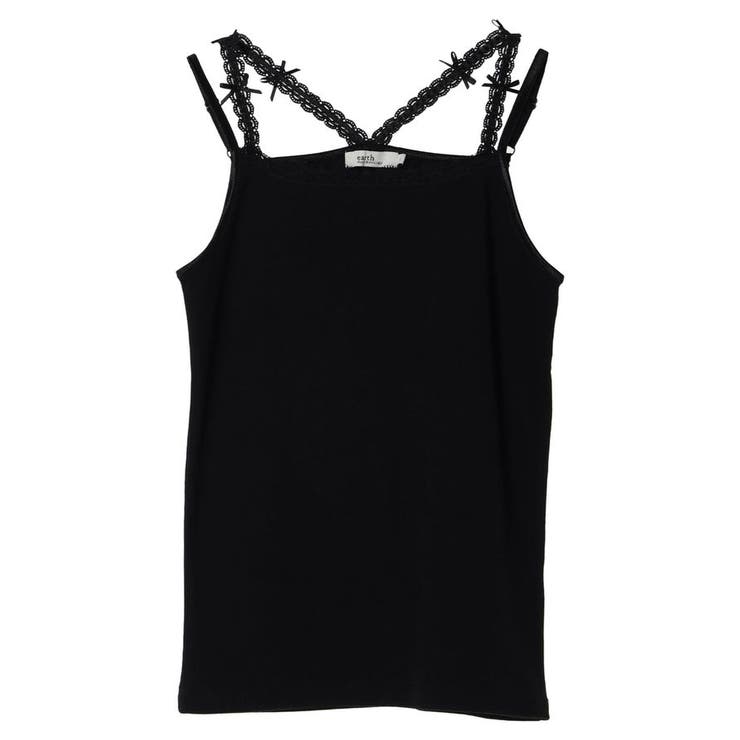 ブラック | リボンホルターネックキャミソール | earth music&ecology 