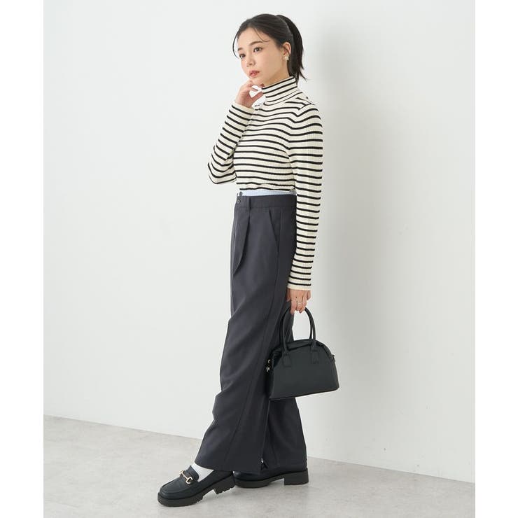 やわらかタッチタートルネックニットプルオーバー | earth music&ecology  | 詳細画像14 