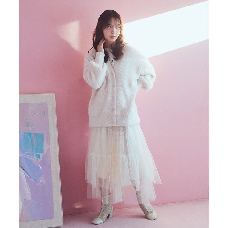 アースマジック カーディガン カーデ 100 飛び出で ピンク 