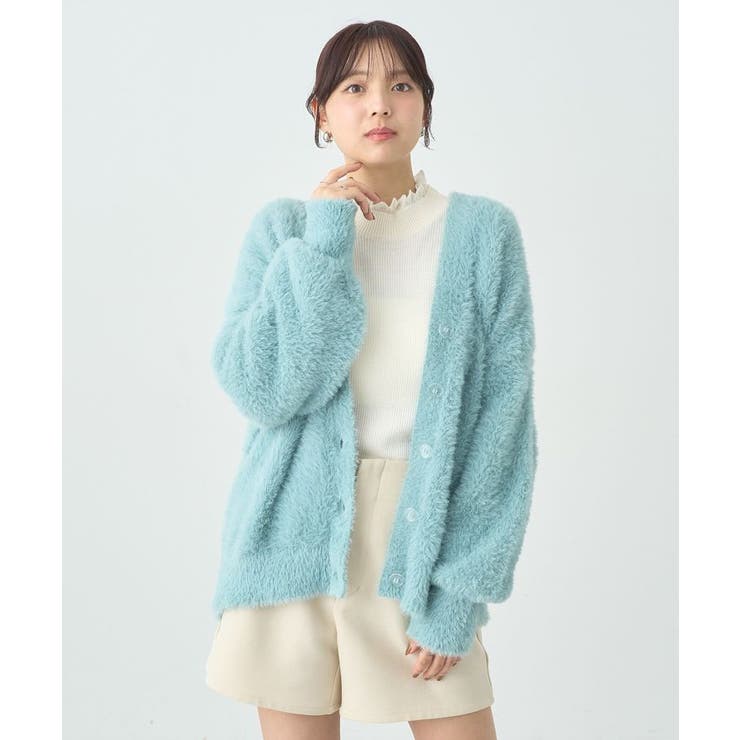 ロングシャギーカーディガン[品番：EMEW0047168]｜earth music&ecology